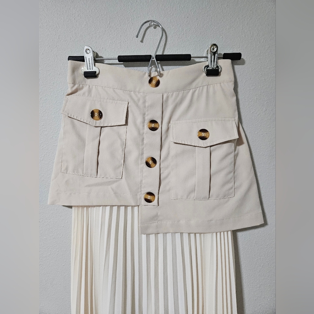 Commense - Patchwork Asymmetrical Pleated Buttone… - image 7